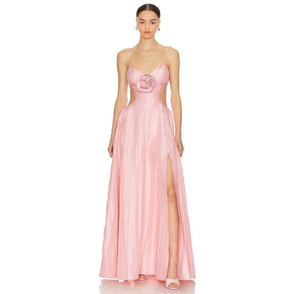 For Love And Lemons Dresses & Skirts - NWT For Love & Lemons Gwenyth Long Maxi Dress in Pink Size XS